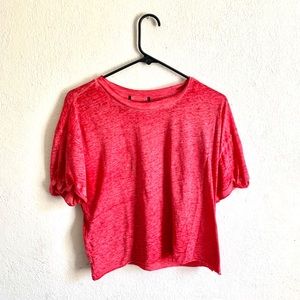 Red crop top